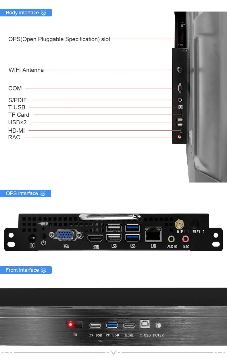 School Teaching 65 75 86 100 110 Inch Infrared or Capacitive Touchscreen Smart Board Ifpd Interactive Flat Panel Display