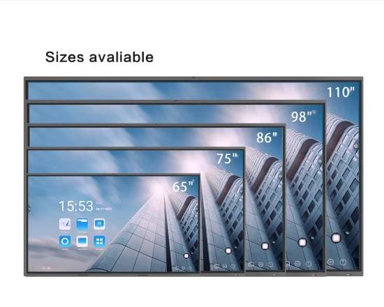 Ikinor 듀얼 OS 안드로이드 11.0 75인치 대화형 평면 패널 IR 터치 스크린 디스플레이 교육용 스마트 보드
